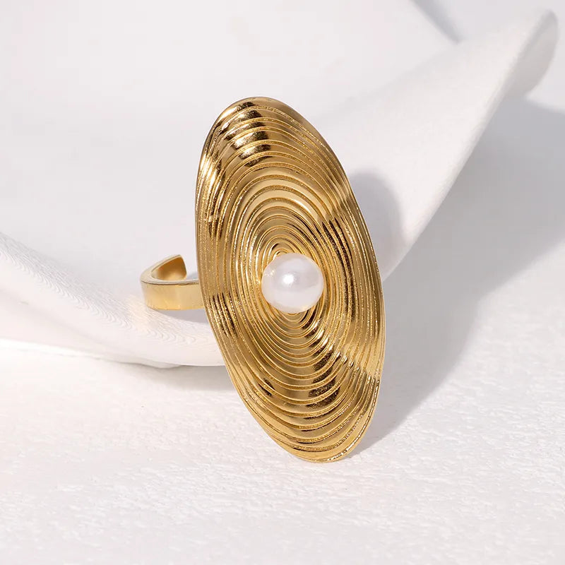 Anillo Golden Pearl | Acero Inoxidable 304