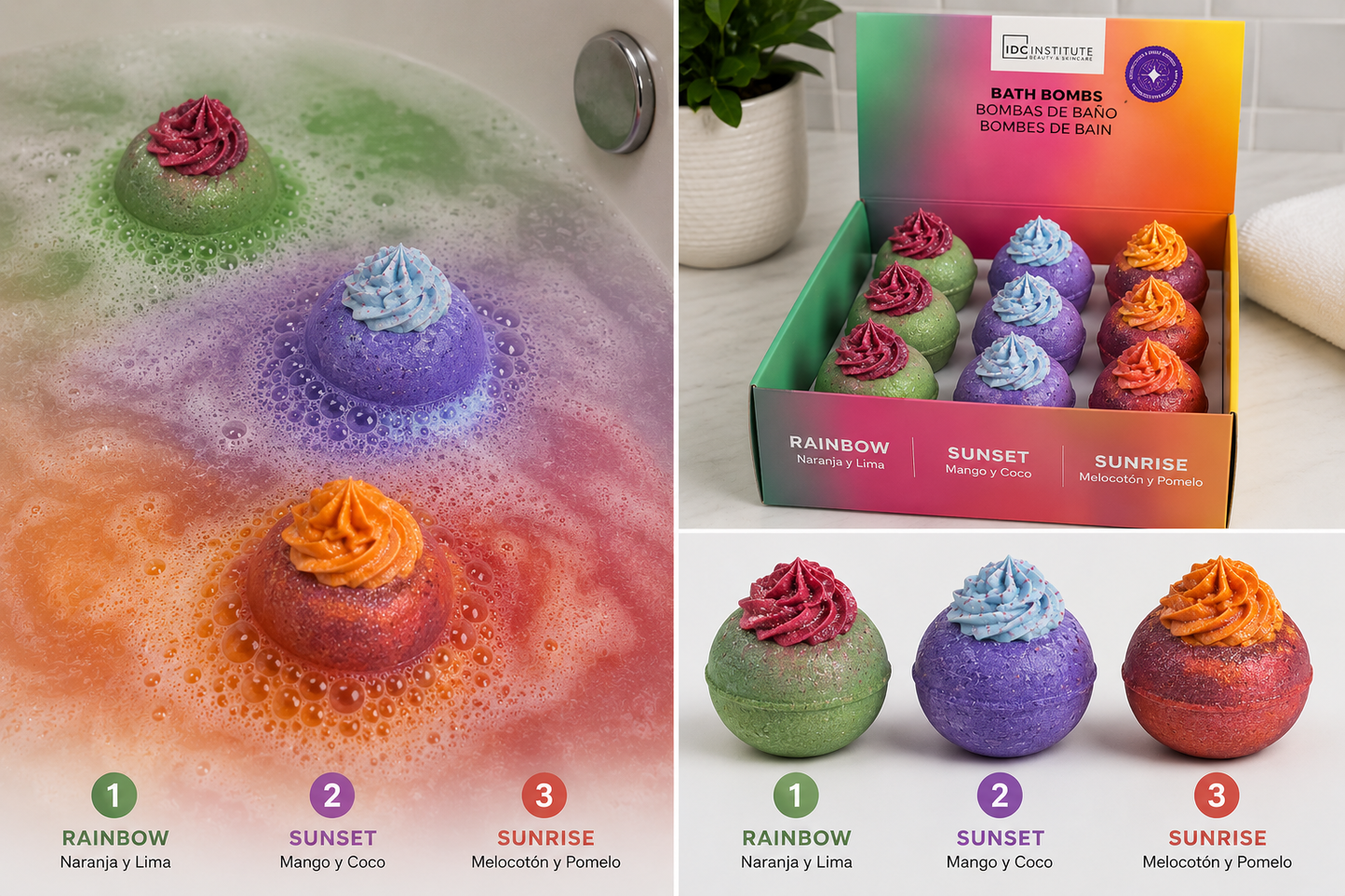 Bombas de baño Cocktail de 100gr - IDC INSTITUTE
