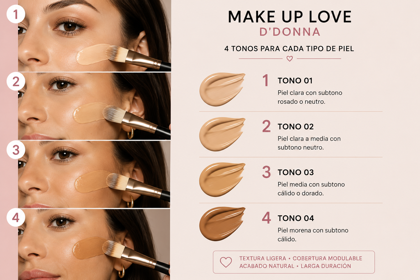 Base de maquillaje MAKE UP LOVE - D'DONNA