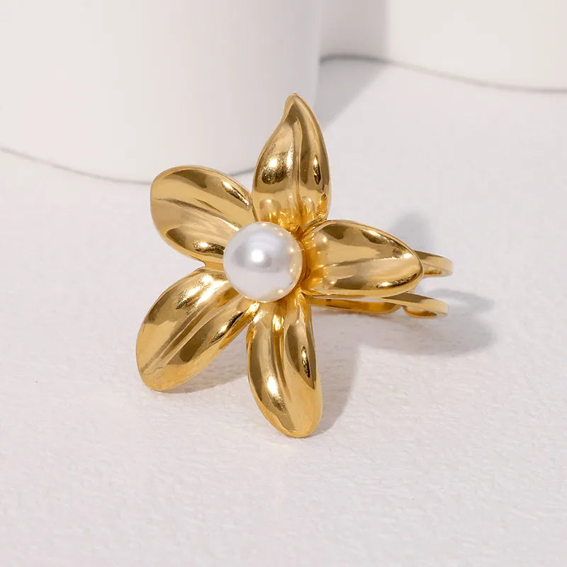 Anillo Blossom Pearl | Acero Inoxidable 304