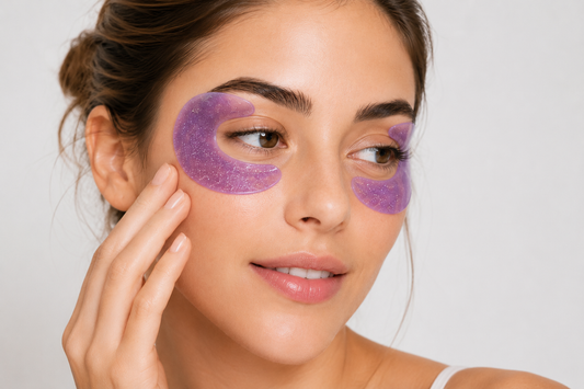 Parches Hidratantes Contorno de Ojos con Glitter | C Shaped Eye Pad Purple – IDC Institute