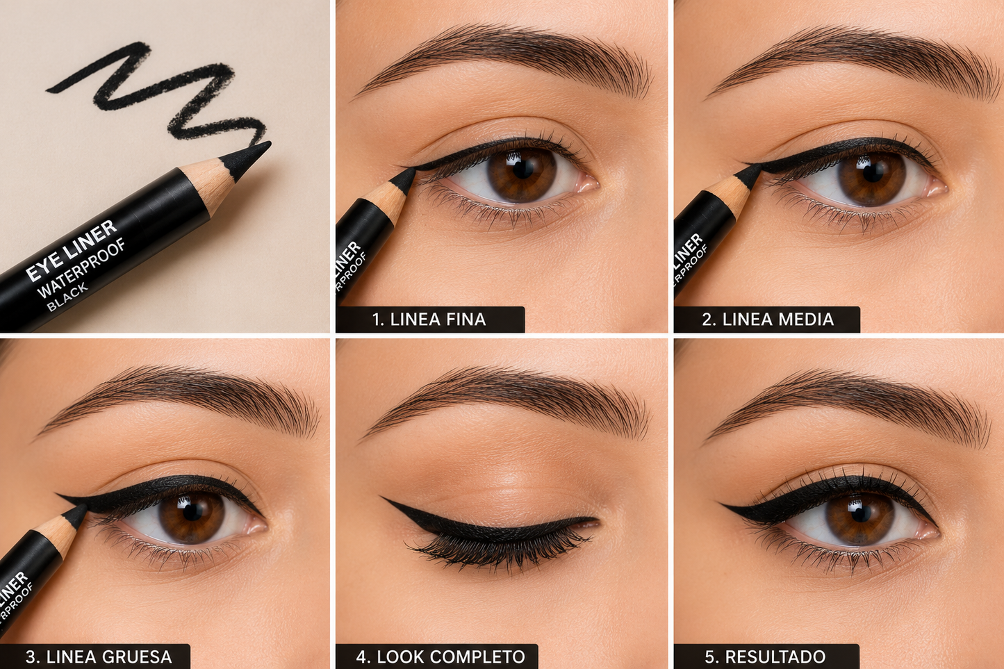 Perfilador de Ojos EYE LINER WATERPROOF BLACK - D'DONNA