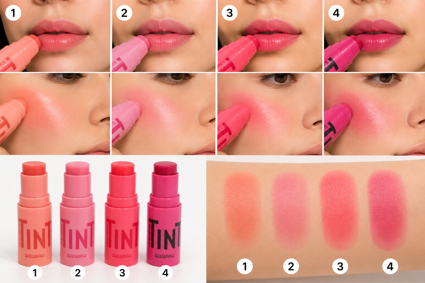 Tinte para labios y mejillas textura GELATINA - TINT