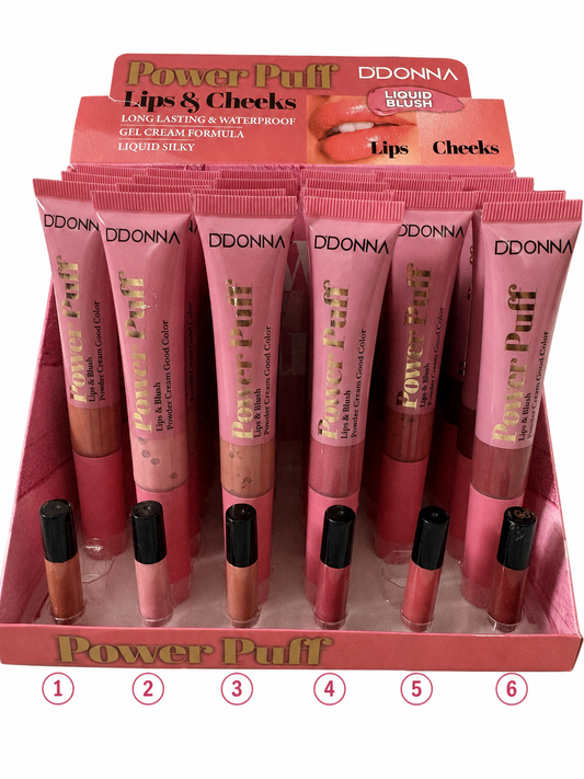 Brillo de labios Lip & Cheek Power Puff - D'DONNA