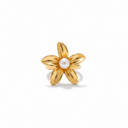 Anillo Blossom Pearl | Acero Inoxidable 304
