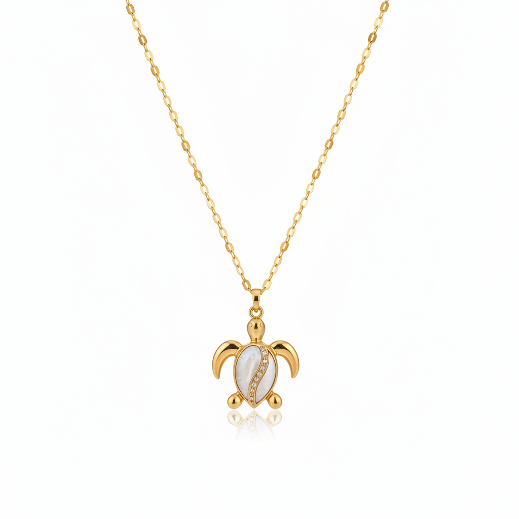 Collar Tortuga Nácar Dorada | Colección Tesoros de Verano