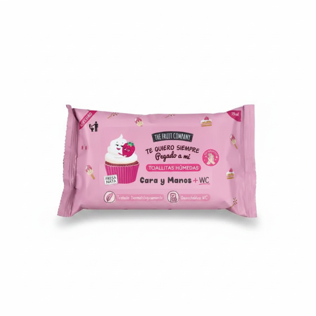 Toallitas Húmedas Perfumadas Cara y Manos Aroma Fresa Nata – The Fruit Company