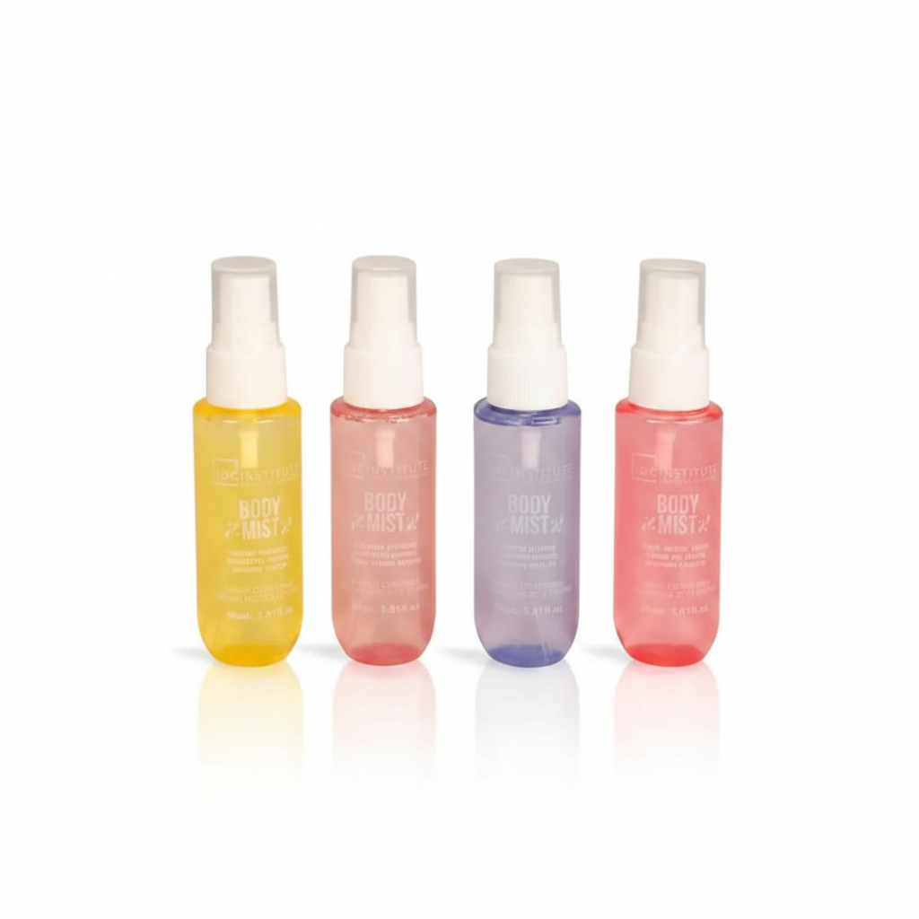 Pack 4 Brumas Radiant Skin IDC Institute solo botellitas fondo blanco