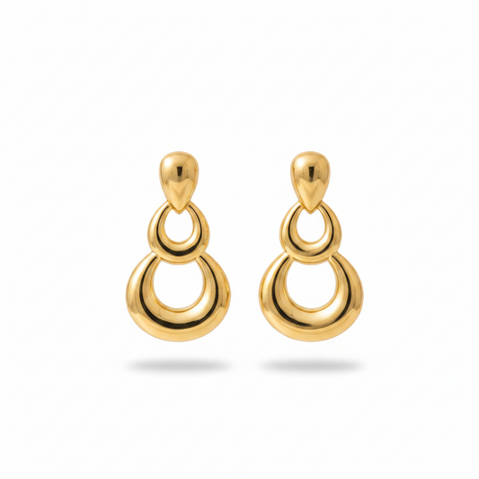 Pendientes Geométricos Dorados | Acero Inoxidable 304