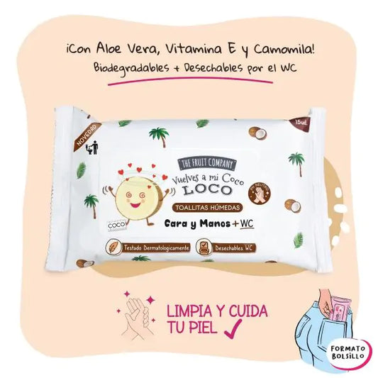 Toallitas Húmedas Perfumadas Cara y Manos Aroma Coco – The Fruit Company