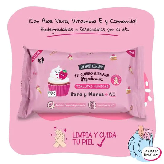 Toallitas Húmedas Perfumadas Cara y Manos Aroma Fresa Nata – The Fruit Company